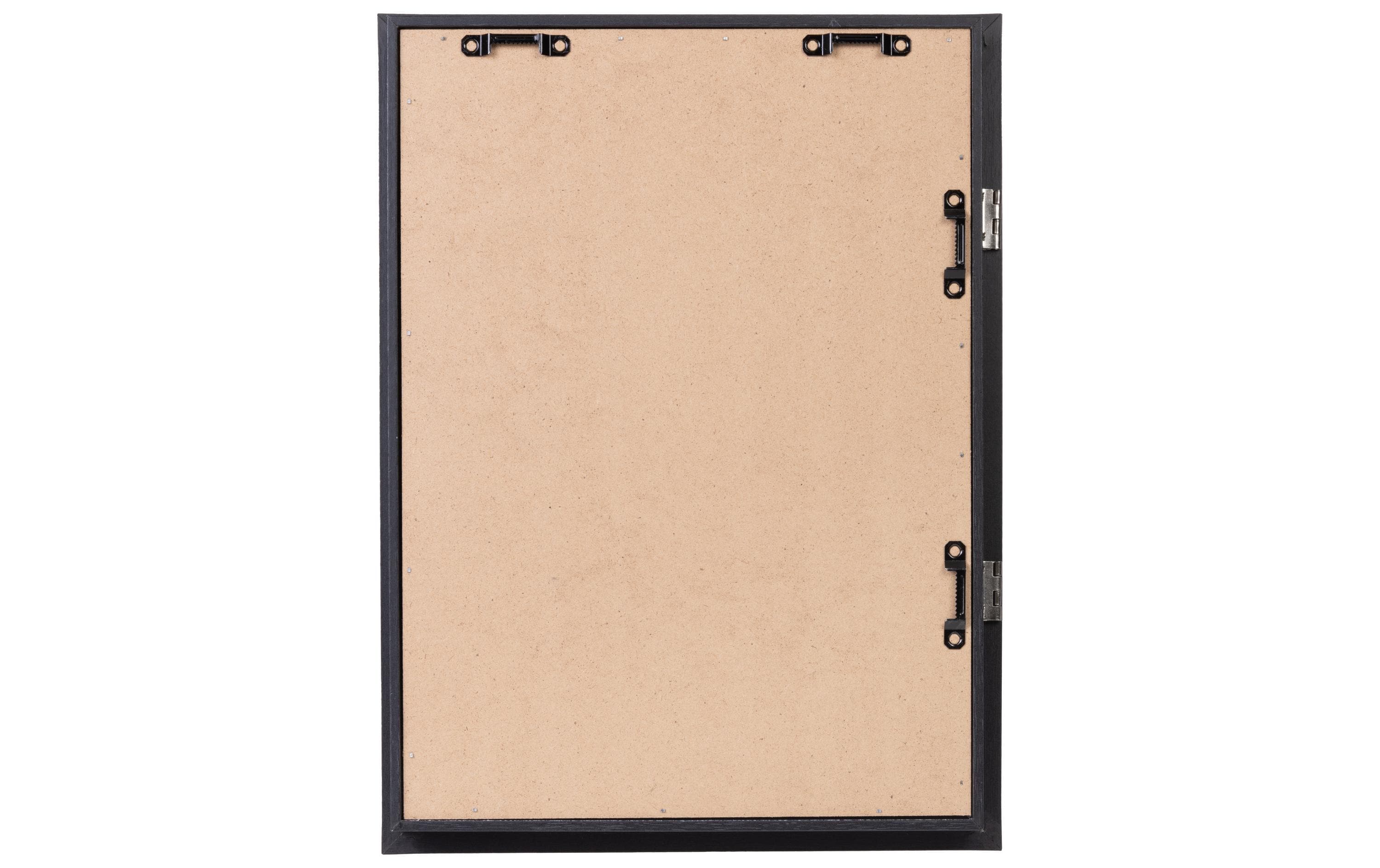 COCON Bilderrahmen für Kinderzeichnungen 35 x 25 x 4 cm, Schwarz