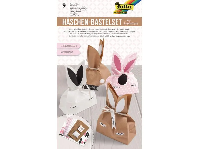 Folia Bastelset Häschen, 9 Stück Folia Bastelset Häschen, 9 Stück