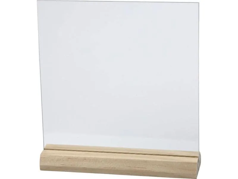 Creativ Company Glasplatte 10 Sets mit Holzständer Creativ Company Glasplatte 10 Sets mit Holzständer