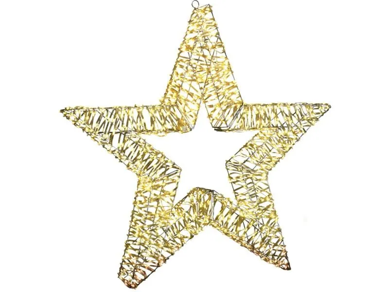 Dameco LED-Figur Stern, 1500 LEDs, 11 x 90 cm, Silber Dameco LED-Figur Stern, 1500 LEDs, 11 x 90 cm, Silber