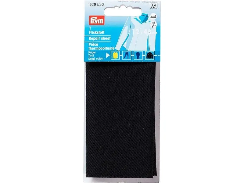 Prym Flickstoff Schwarz, 12 x 45 cm Prym Flickstoff Schwarz, 12 x 45 cm