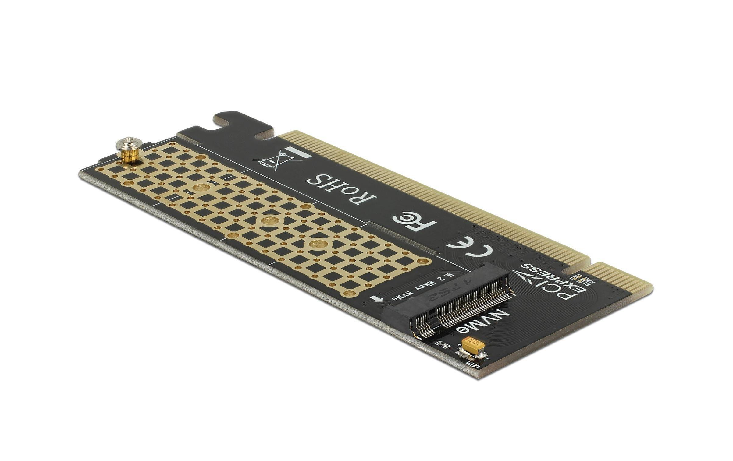 Delock Host Bus Adapter PCIe x16 – M.2, NVMe, Key M
