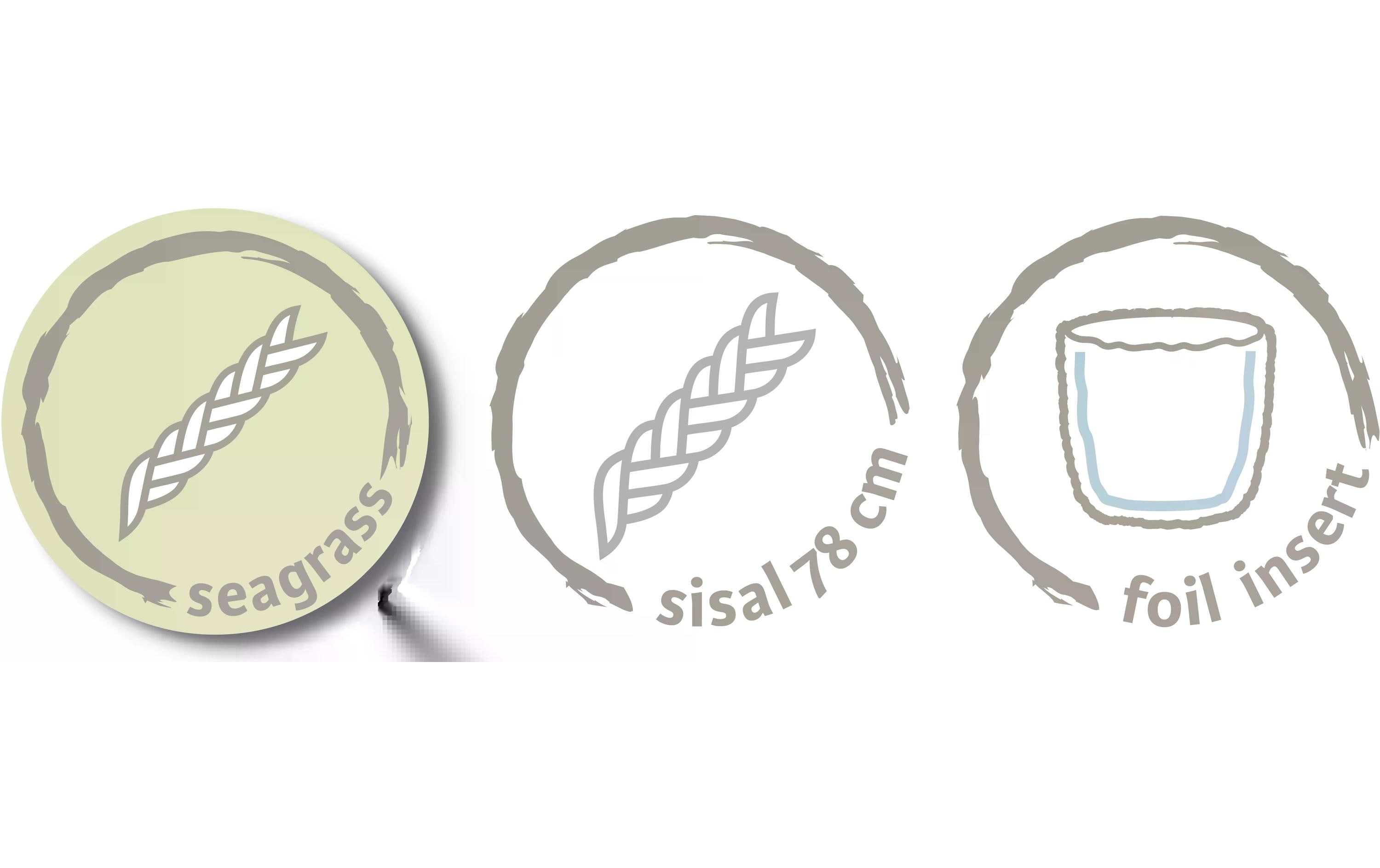 scheurich Blumenampel mit Folie 15 x 13 cm, Braun