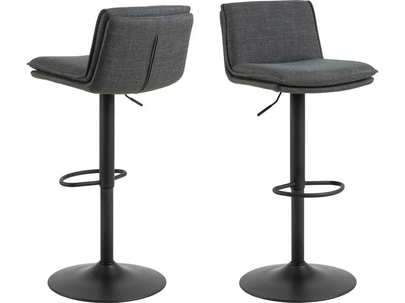 AC Design Barhocker Flynn, 2 Stück, 44 x 107 cm, Dunkelgrau AC Design Barhocker Flynn, 2 Stück, 44 x 107 cm, Dunkelgrau