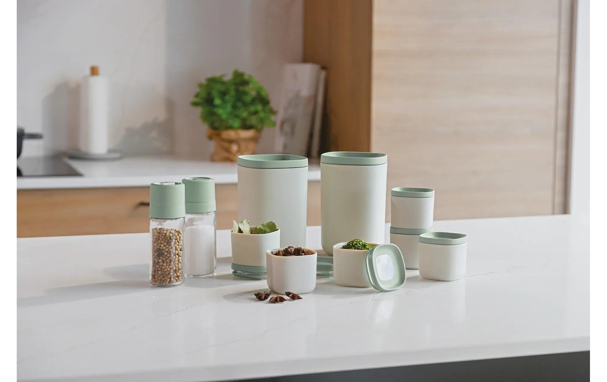 BergHOFF Vorratsbehälter Set Leo Balance 6-teilig, 0.16 l, Grau/Grün