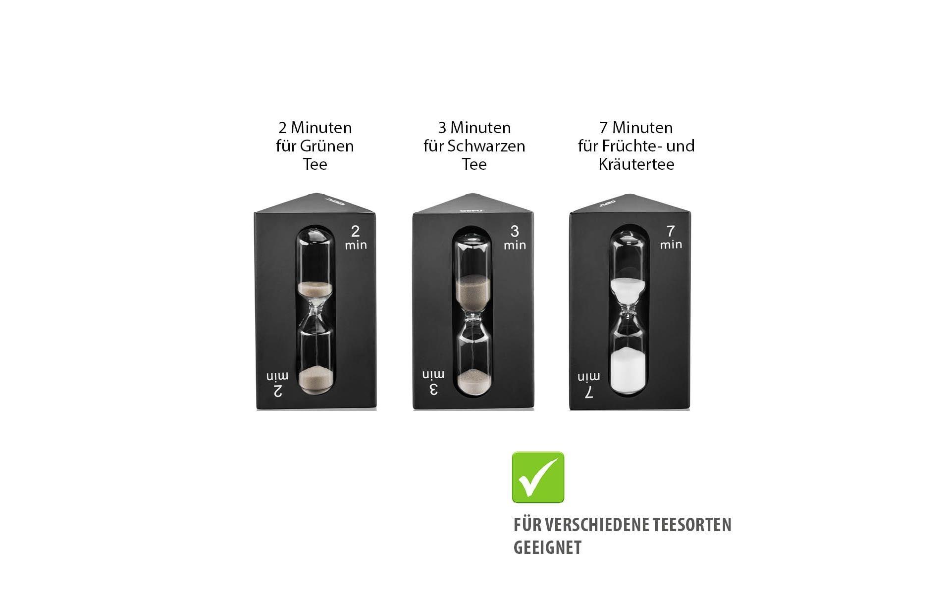 GEFU Tee-Sanduhr Sando Schwarz/Transparent