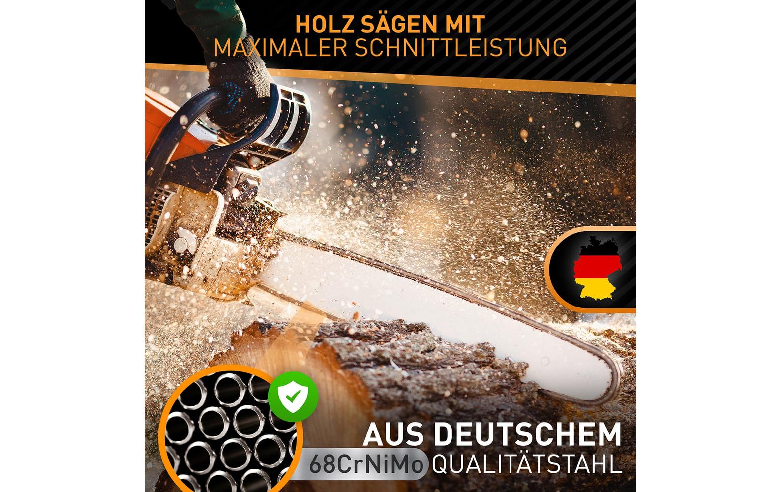 Hardtwerk Sägekette 3/8 1.3 mm für 35 cm Schwert 3er Pack Hardtwerk Sägekette 3/8 1.3 mm für 35 cm Schwert 3er Pack