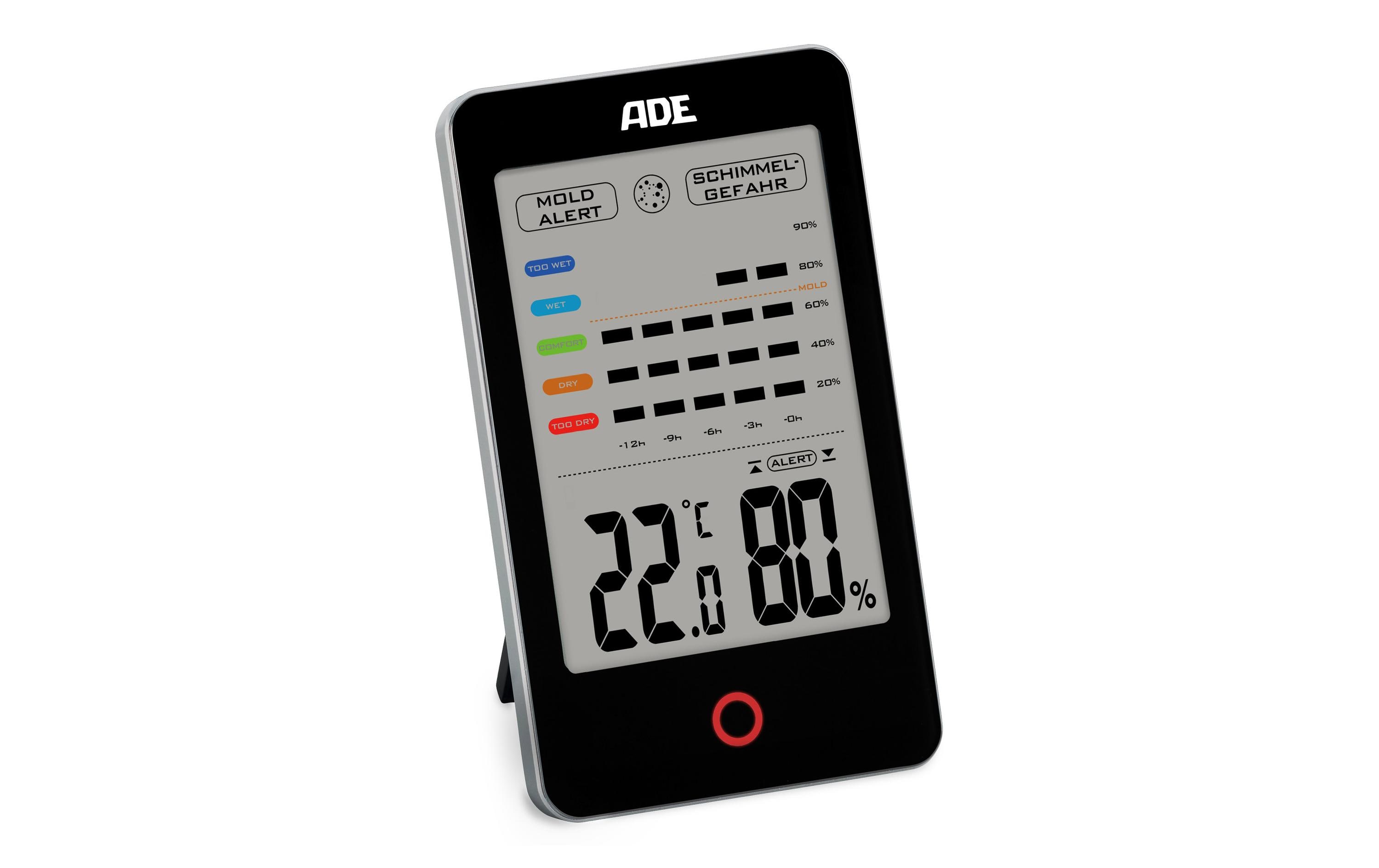 ADE Thermo-/Hygrometer digital Schwarz