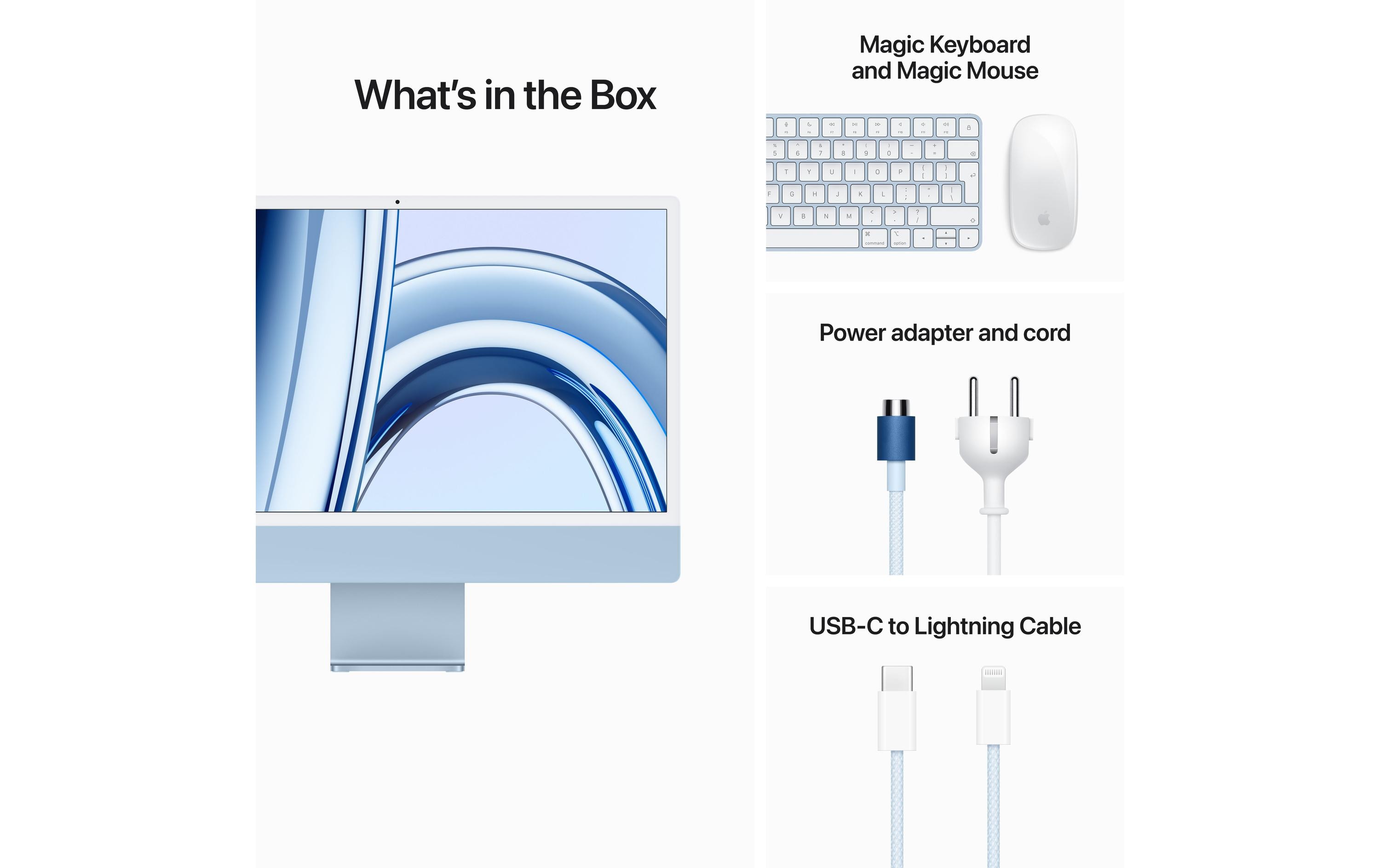 Apple iMac 24 M3 8C GPU / 256 GB / 8 GB Blau