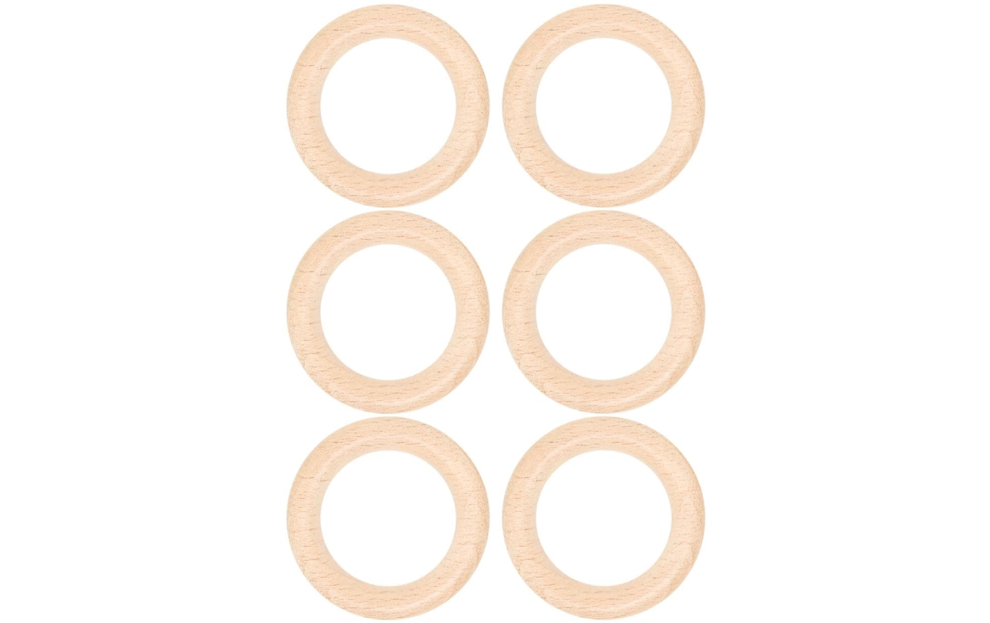lalana Holzring Hölzerner Ring 4.5 cm, 6 Stück lalana Holzring Hölzerner Ring 4.5 cm, 6 Stück