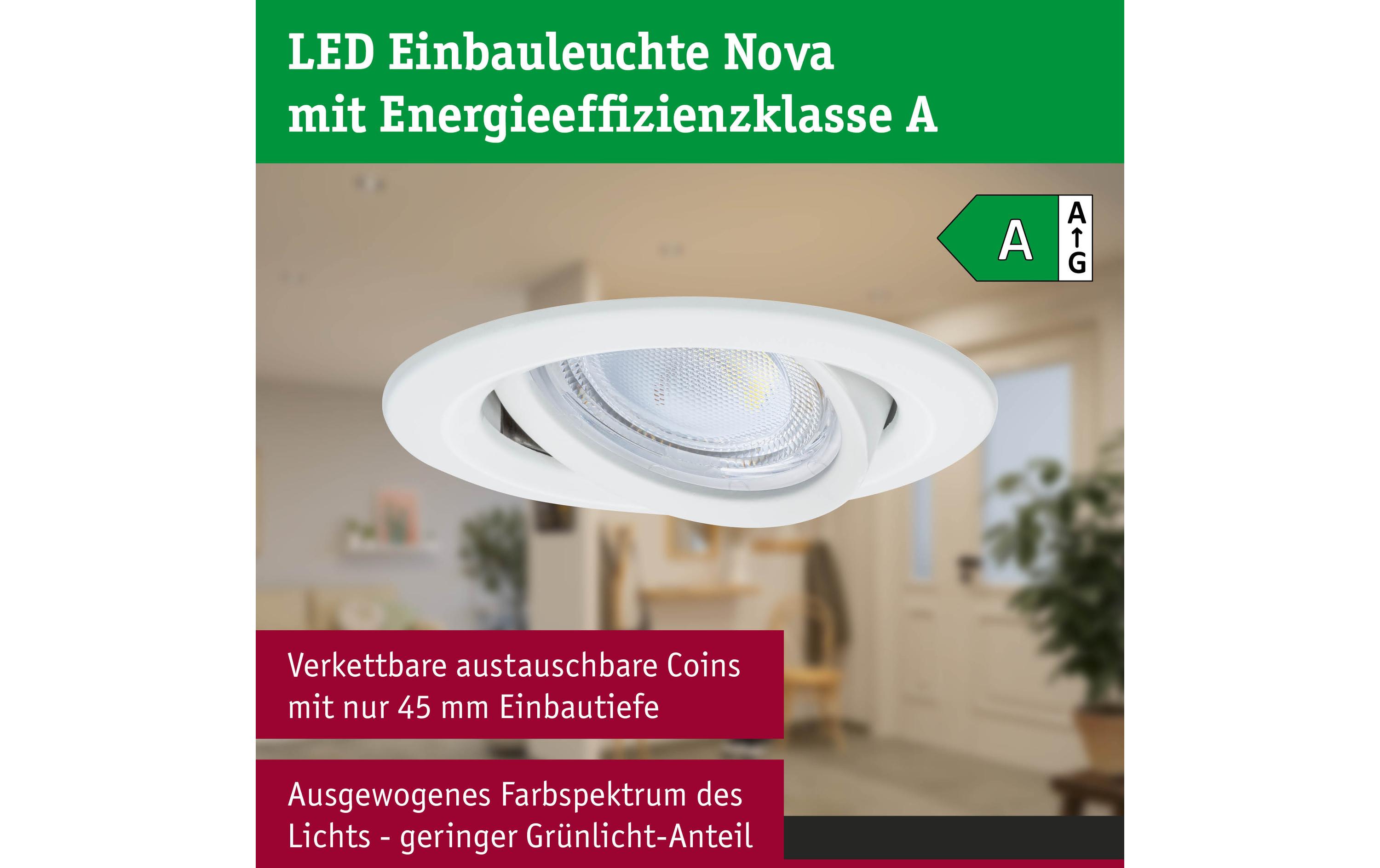 Paulmann Einbauleuchte LED Nova Coin Weiss