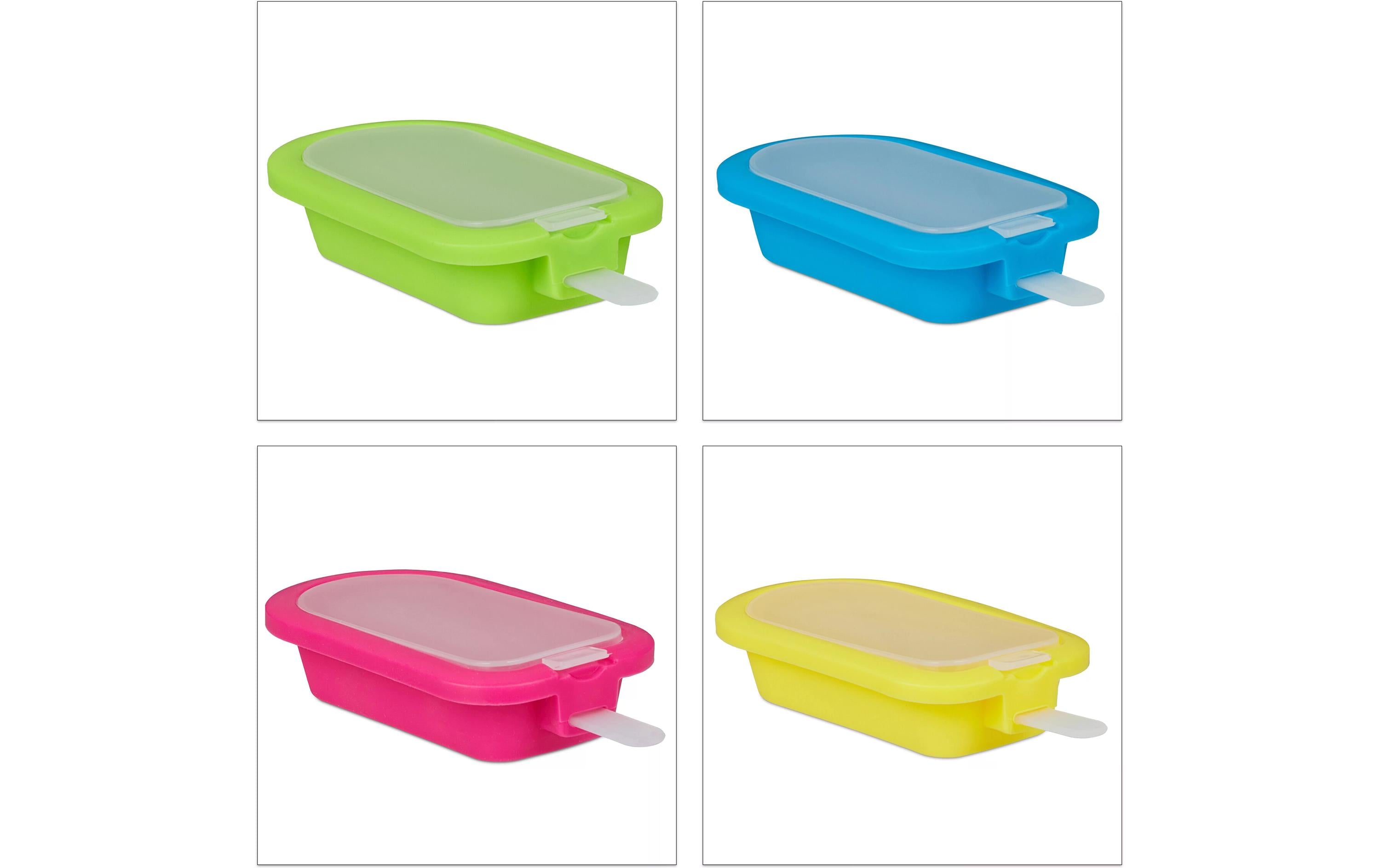 relaxdays Glaceform 8 Stück, Gelb/Grün/Pink