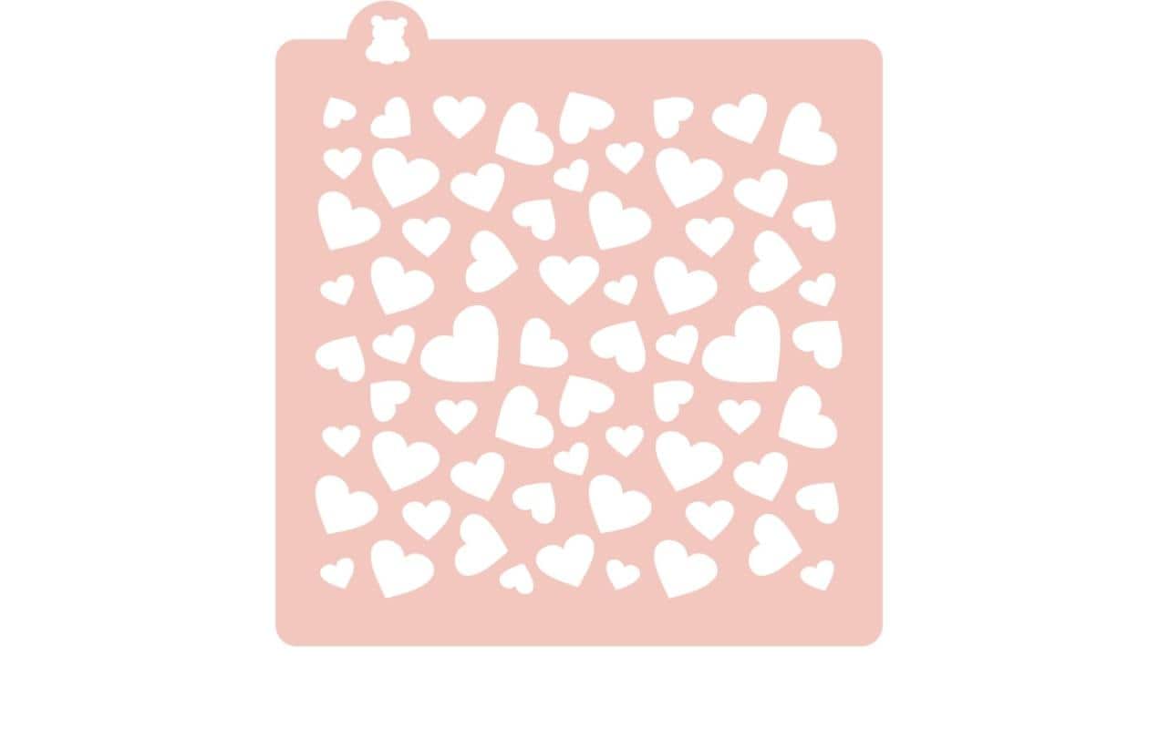 Cut my Cookies Schablone Herzen gross & klein Weiss