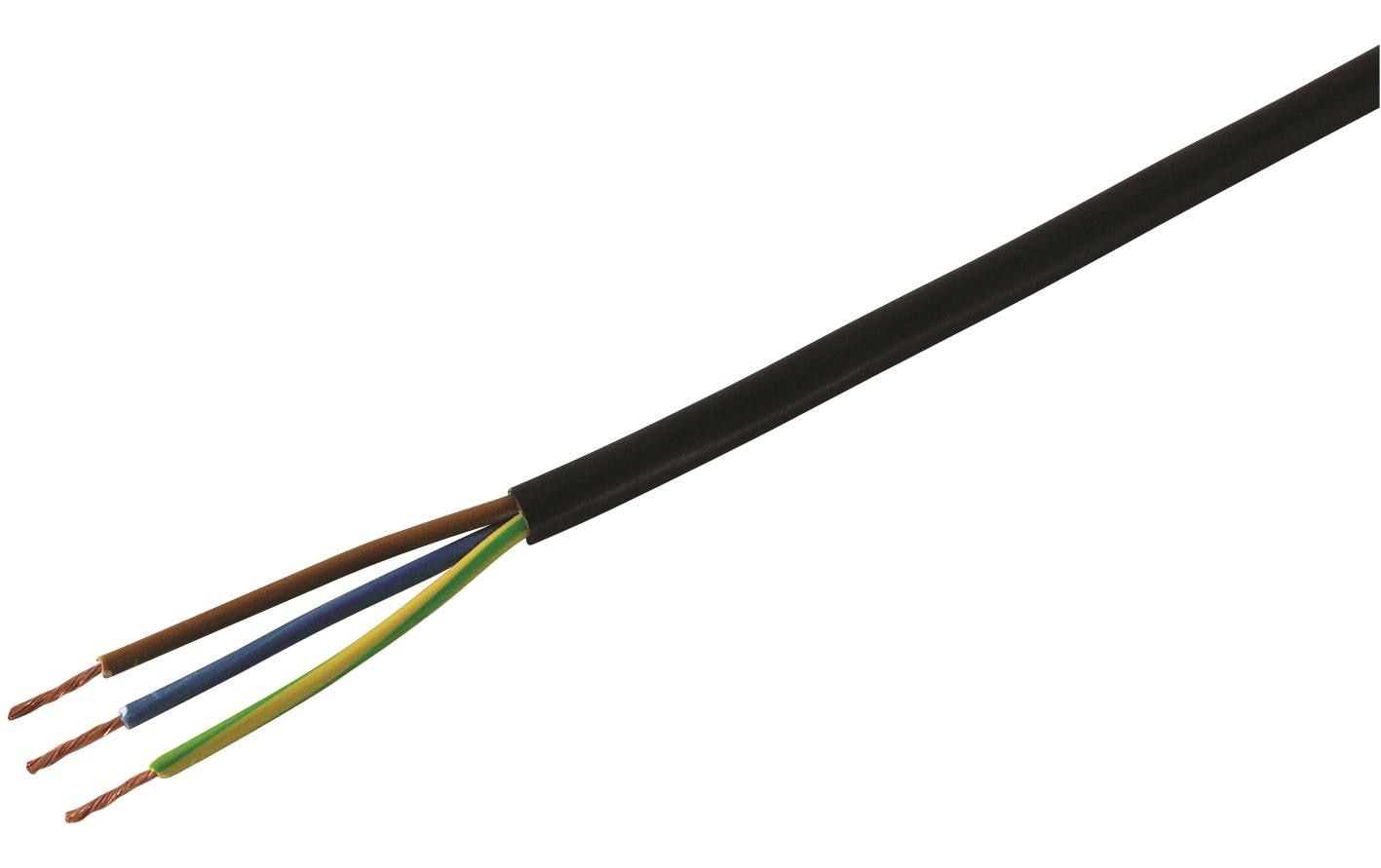 STEFFEN Installationskabel TD 3 x 0.75 mm², 100 m Schwarz