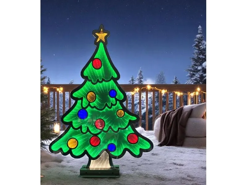 Dameco LED Figur Baum Infinity Effekt, 5 cm x 44.5 cm x 64.5 cm Dameco LED Figur Baum Infinity Effekt, 5 cm x 44.5 cm x 64.5 cm