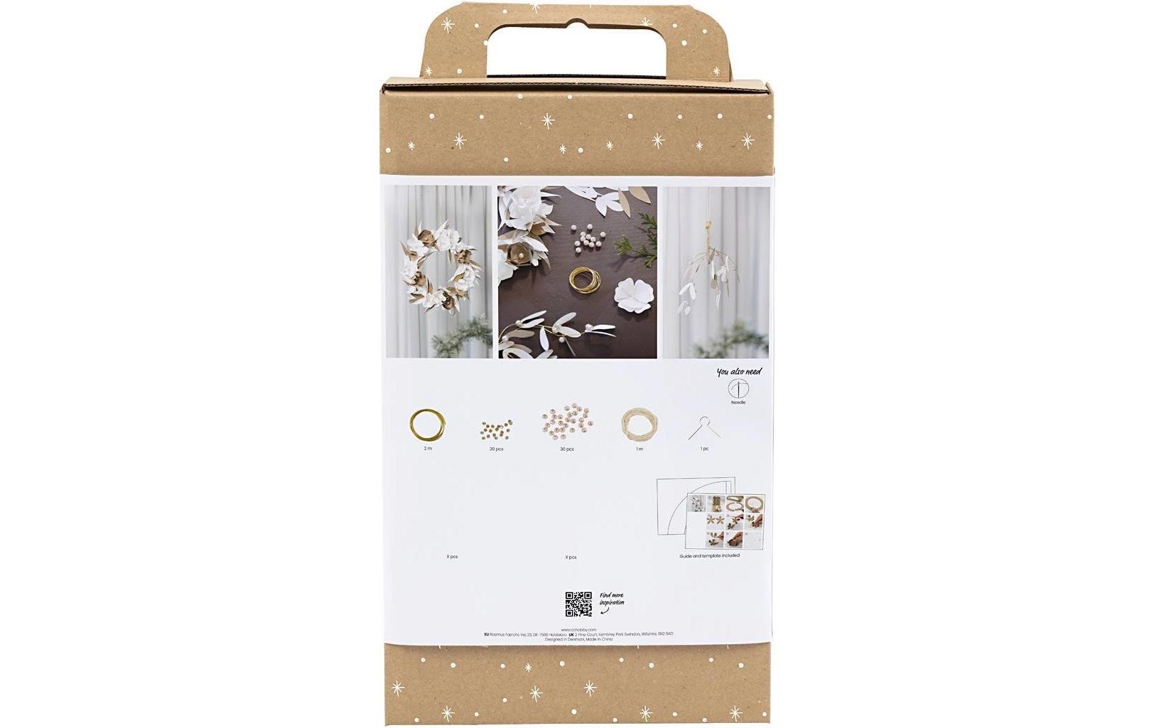 Creativ Company Bastelset Papierdeko Weiss/Hellnatur