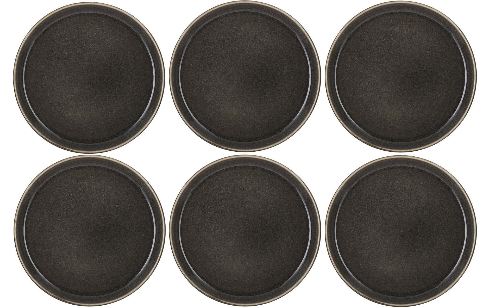 Bitz Frühstücks- & Dessertteller Ø 21 cm, 6 Stück, Grau