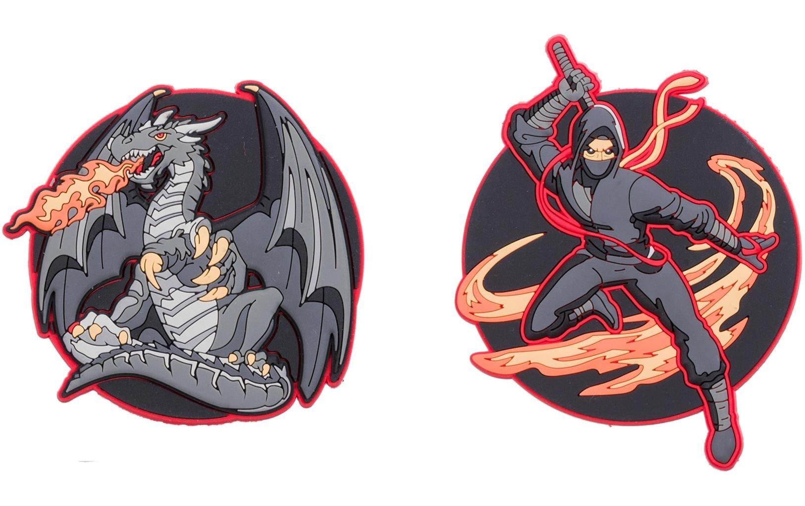 Schneiders Badges Dragon + Ninja, 2 Stück