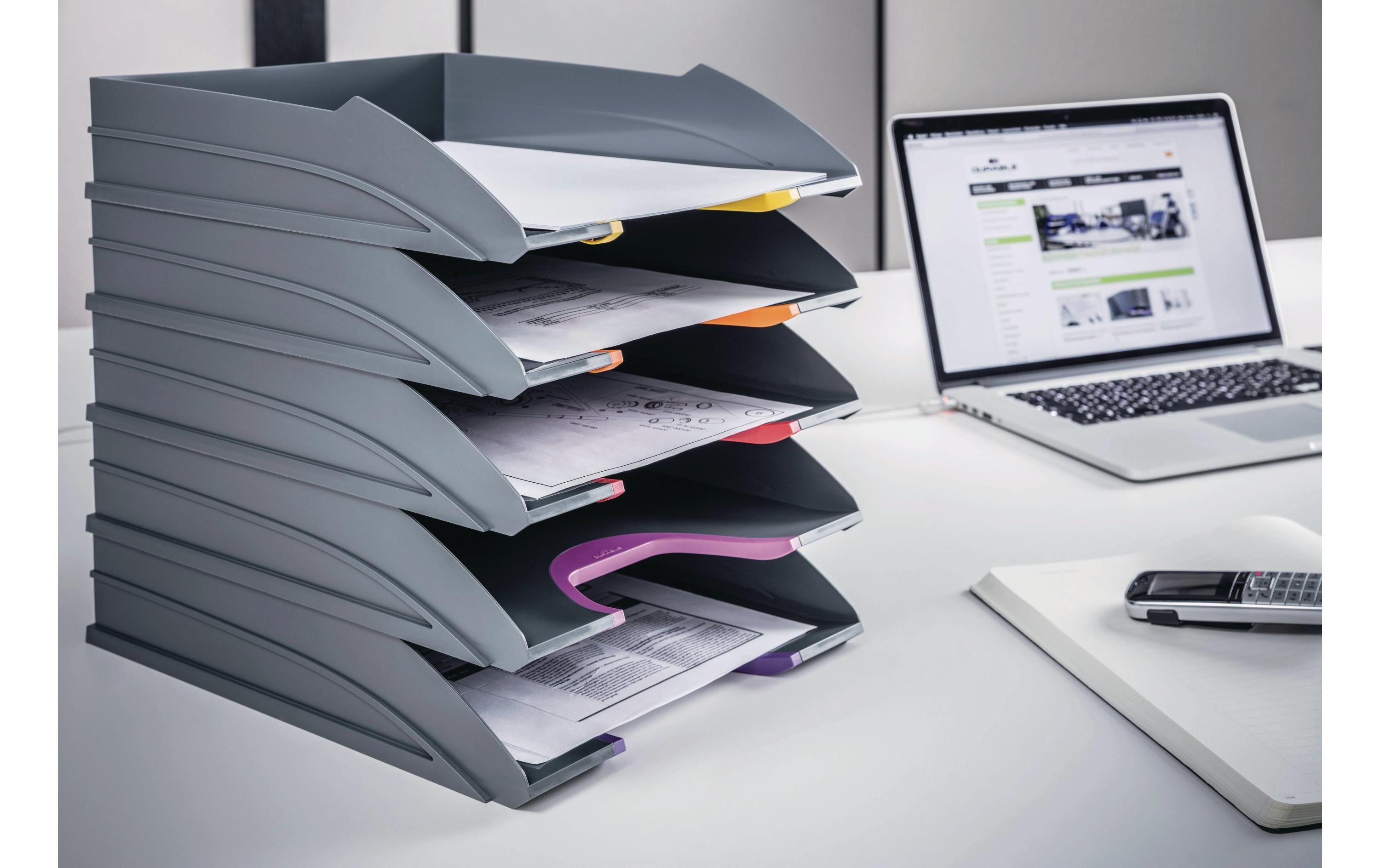 DURABLE Ablagekorb Varicolor Tray Set Anthrazit/Mehrfarbig