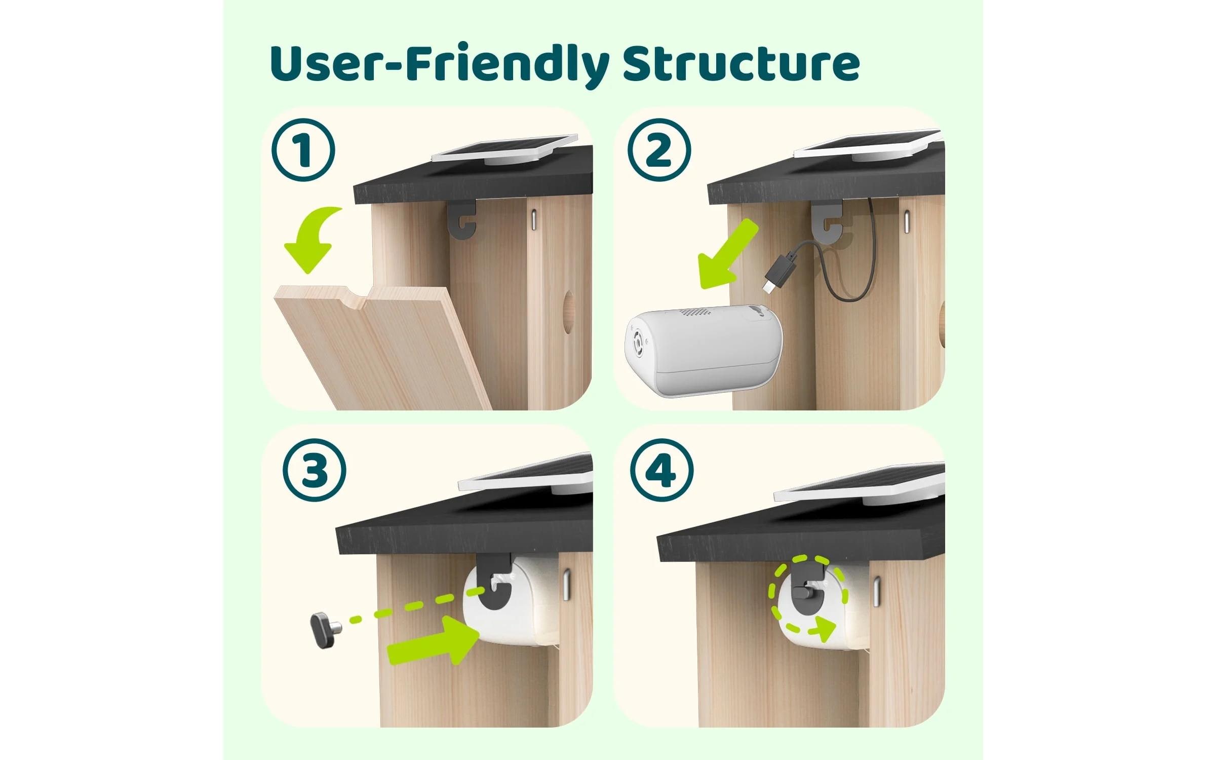Birdfy Vogelhaus Nistkasten mit Kamera und Solar