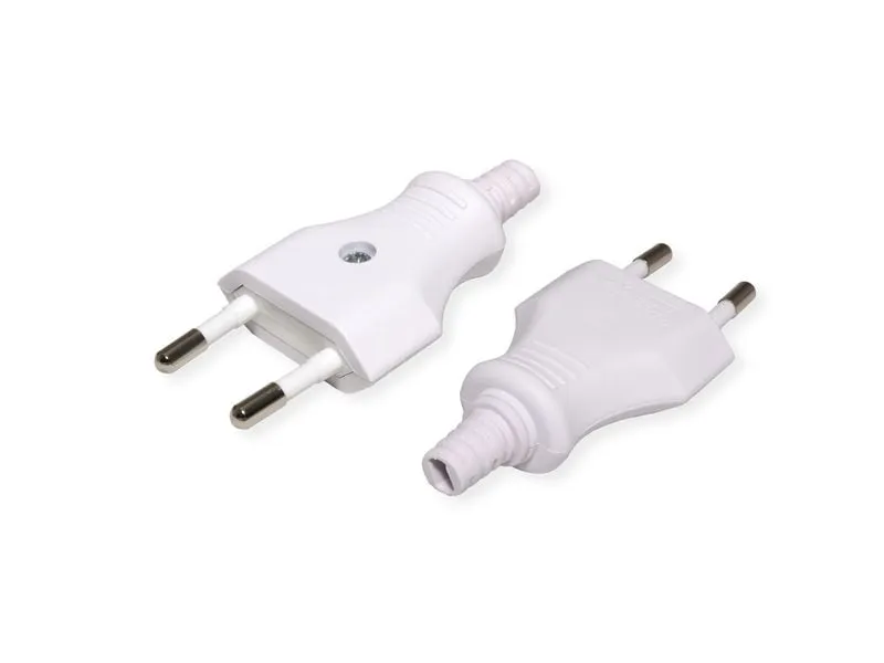 Bachmann Euroflachstecker 2.5A / 250 V mit Schraubanschluss weiss Bachmann Euroflachstecker 2.5A / 250 V mit Schraubanschluss weiss