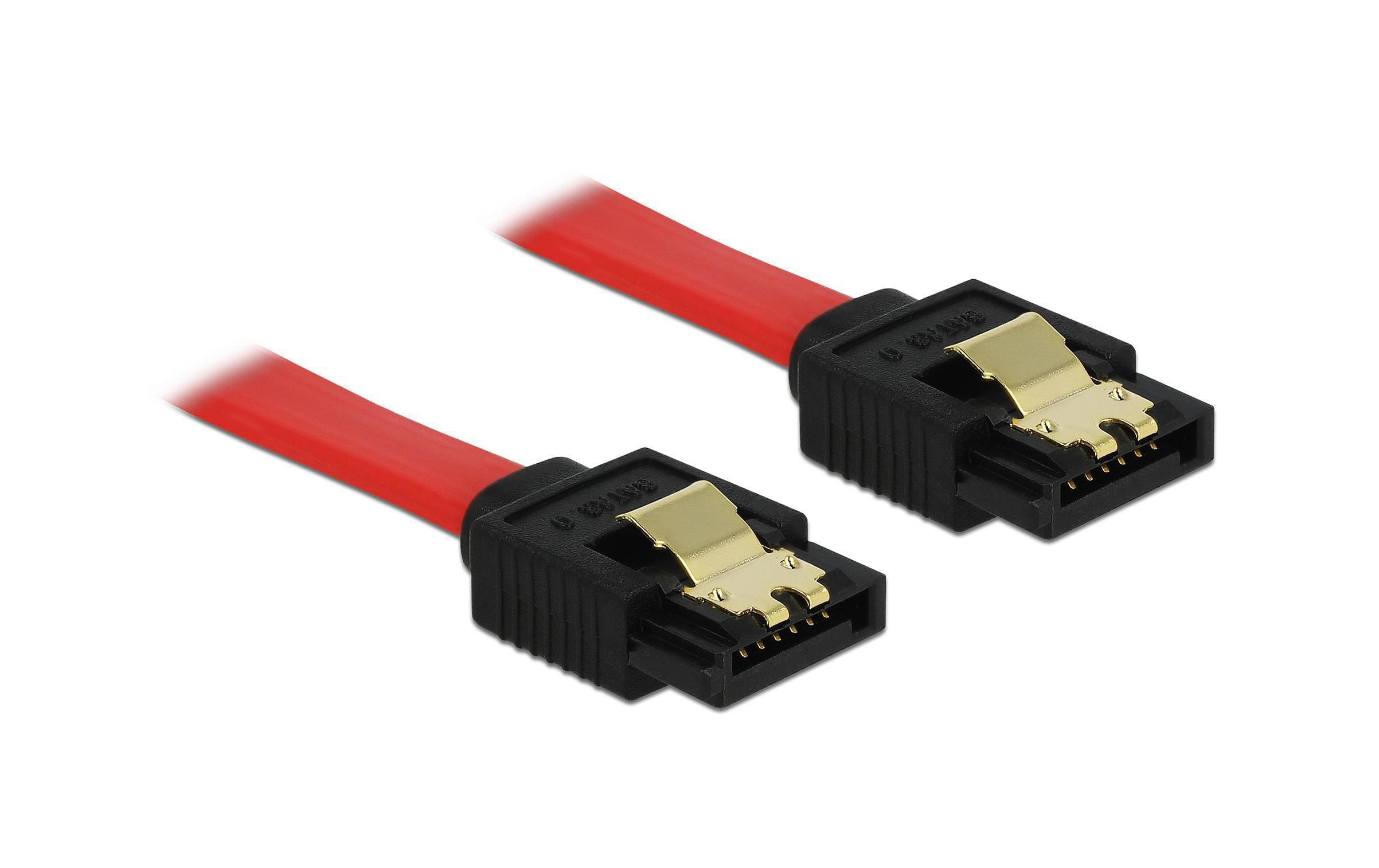 Delock SATA3-Kabel 6 Gb/s rot, Clip, 1 m Delock SATA3-Kabel 6 Gb/s rot, Clip, 1 m