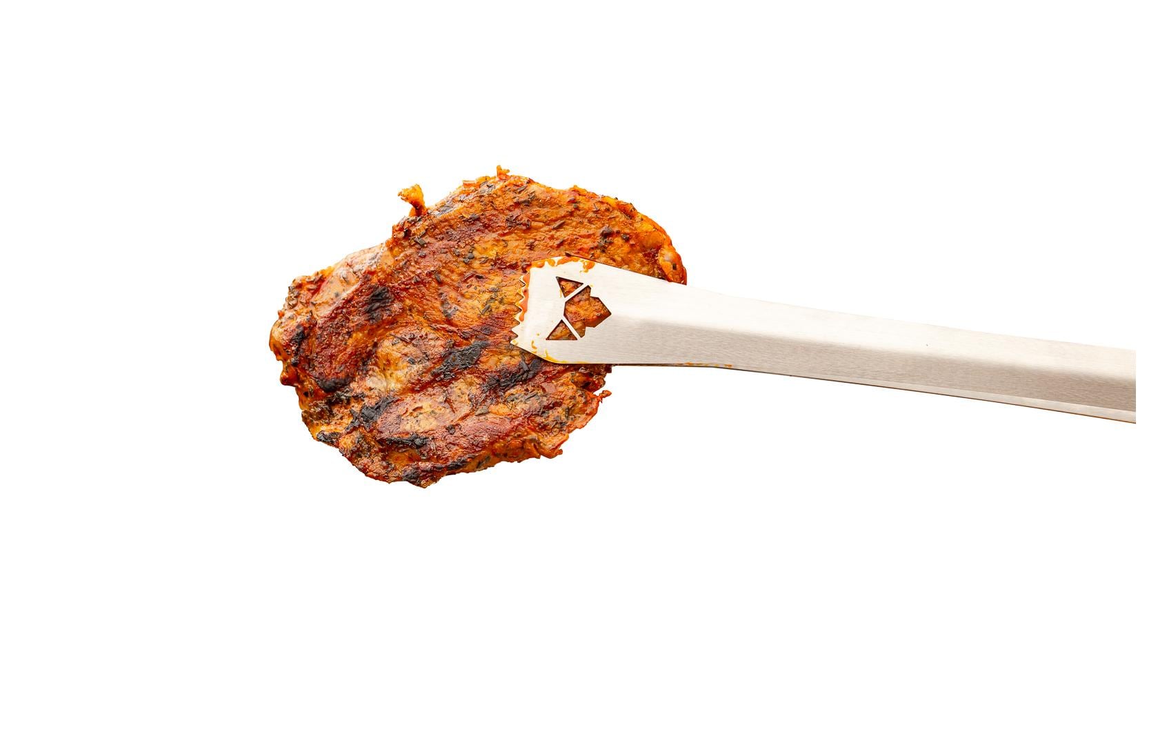 Fennek Grill Grillzange gross Silber