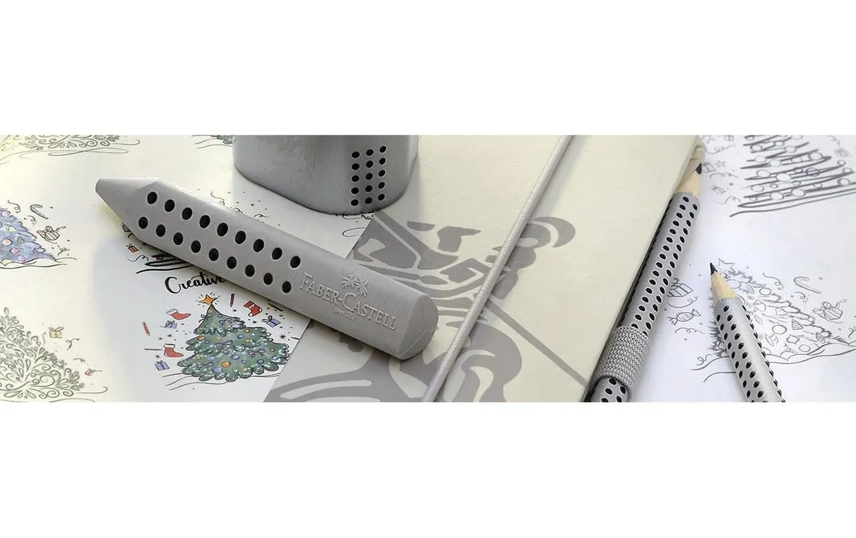 Faber-Castell Spitzer Grip 2001 Dreifach Manuell, Silber Faber-Castell Spitzer Grip 2001 Dreifach Manuell, Silber