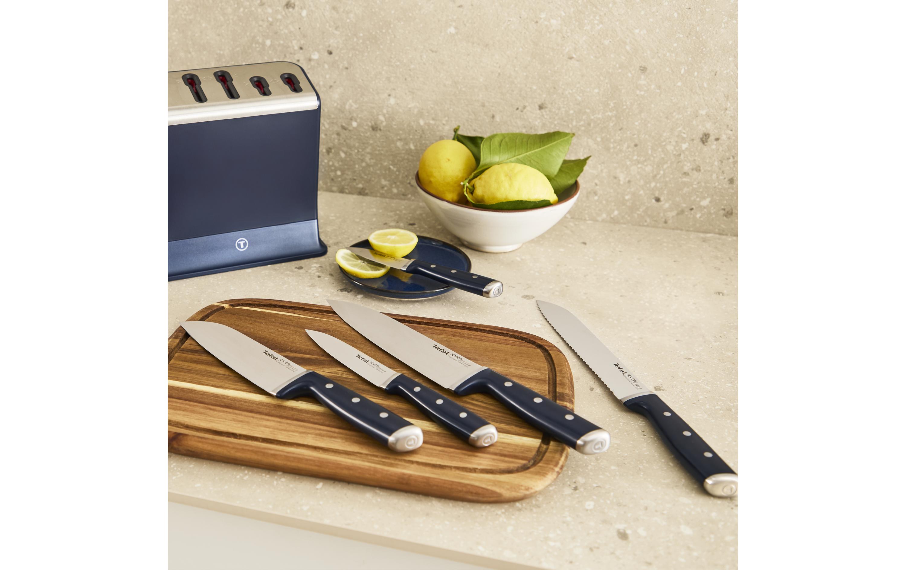 Tefal Messerblock Ever Sharp 5-teilig, Edelstahl
