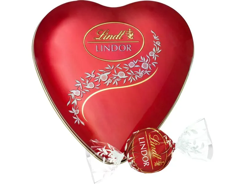 Lindt Schokoladen-Pralinen Lindor Kugeln Milch Herz 62 g