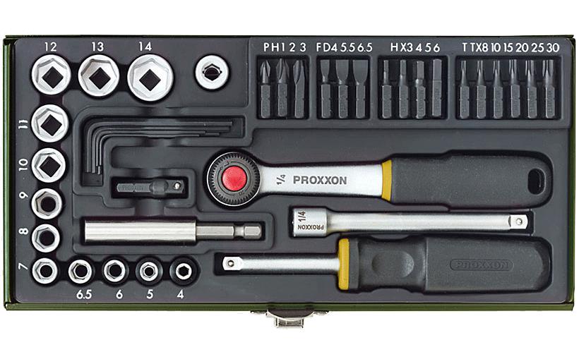 Proxxon Industrial Steckschlüssel-Set 1/4, 39-teilig
