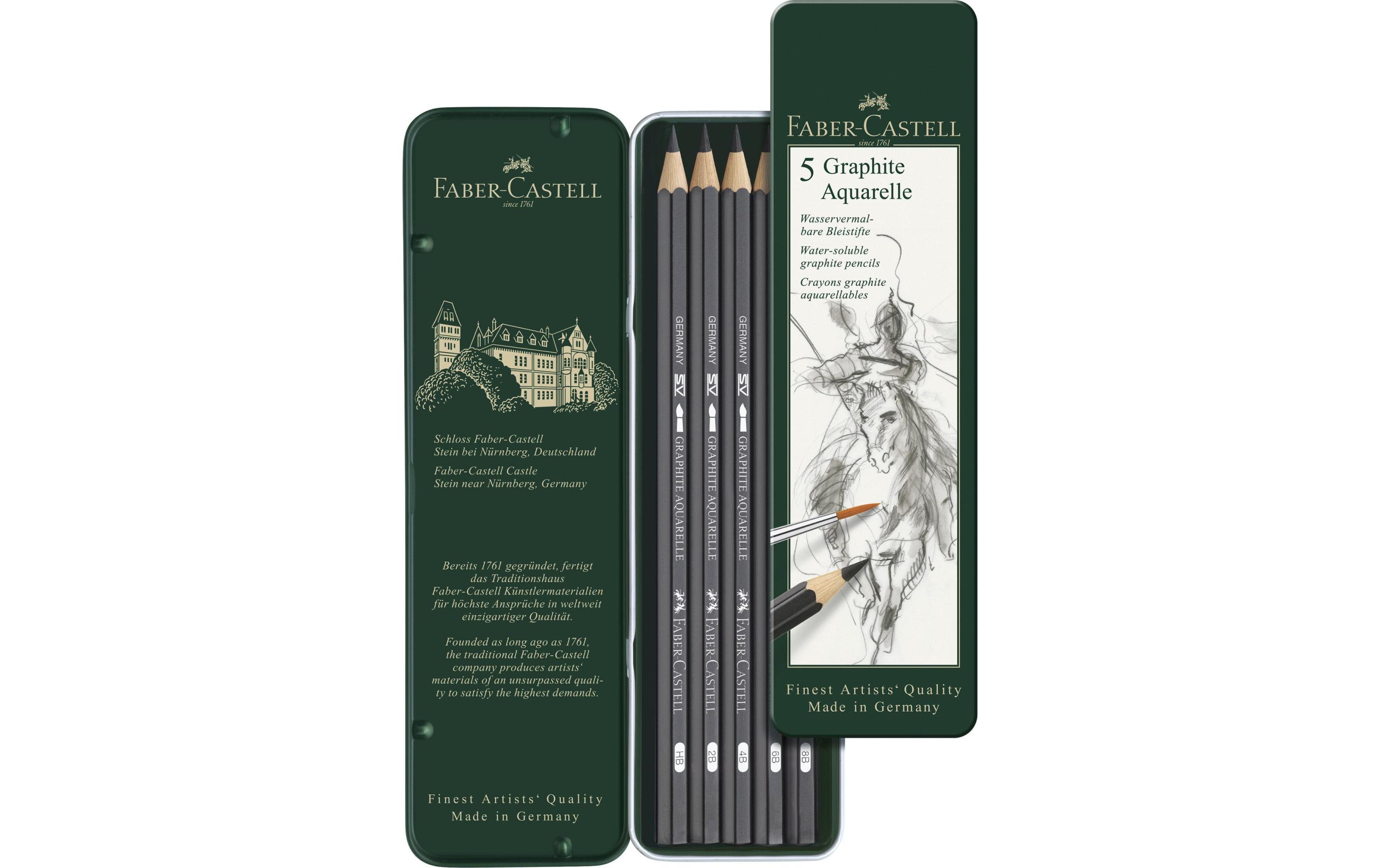 Faber-Castell Bleistift Graphite 5 Stück im Metalletui
