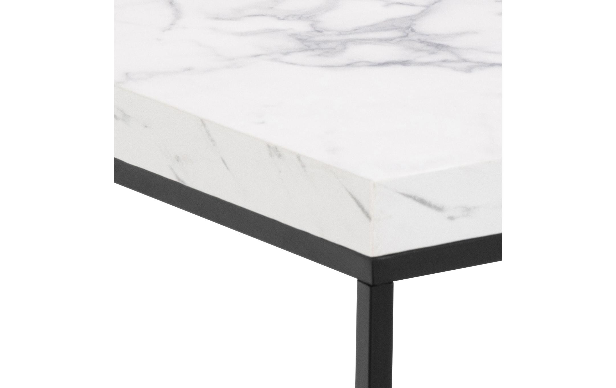 AC Design Beistelltisch Barossa 40 x 40 x 45 cm, Schwarz/Weiss