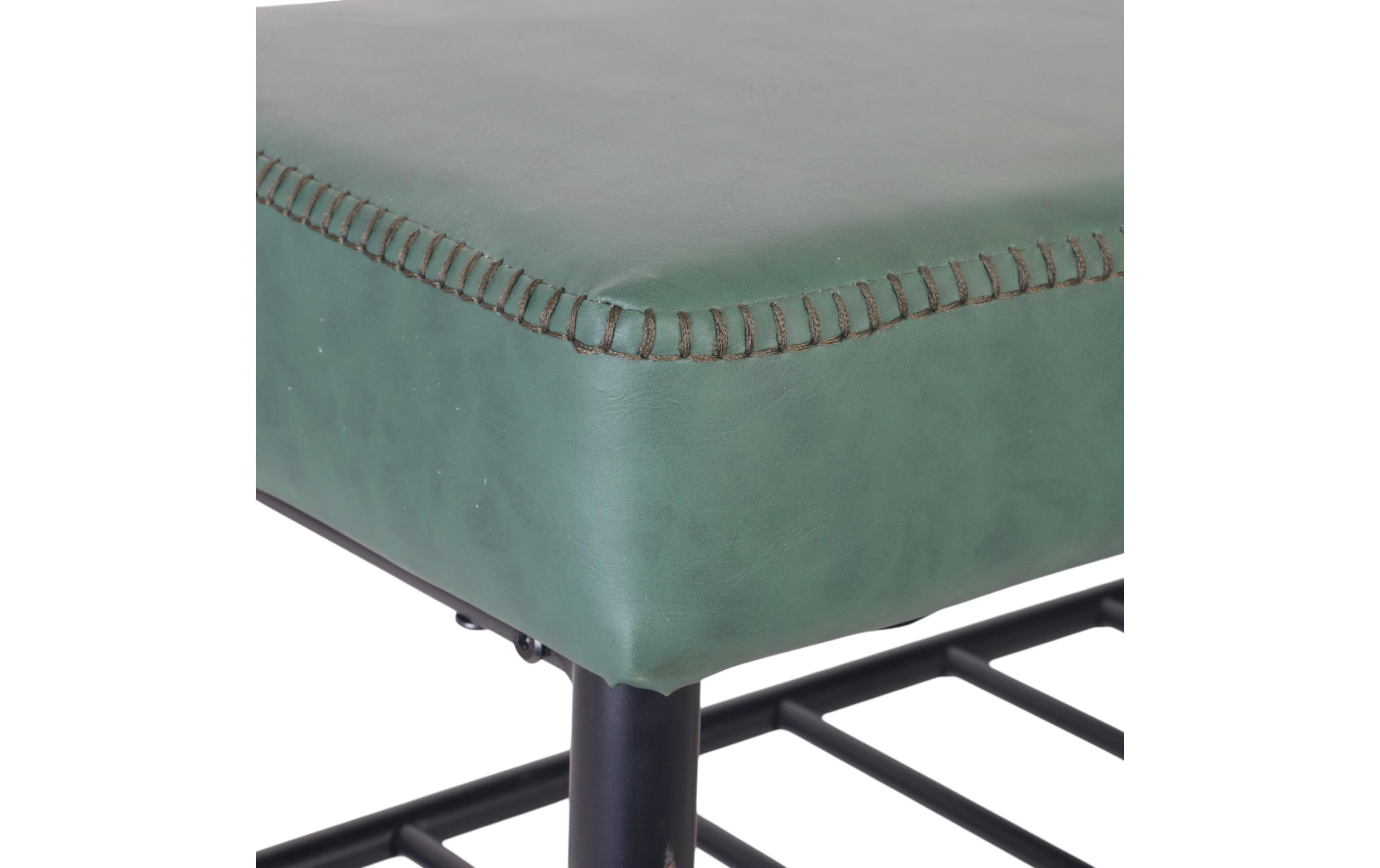 relaxdays Schuhbank mit zwei Ablagen 80 x 50 cm, Grün/Schwarz