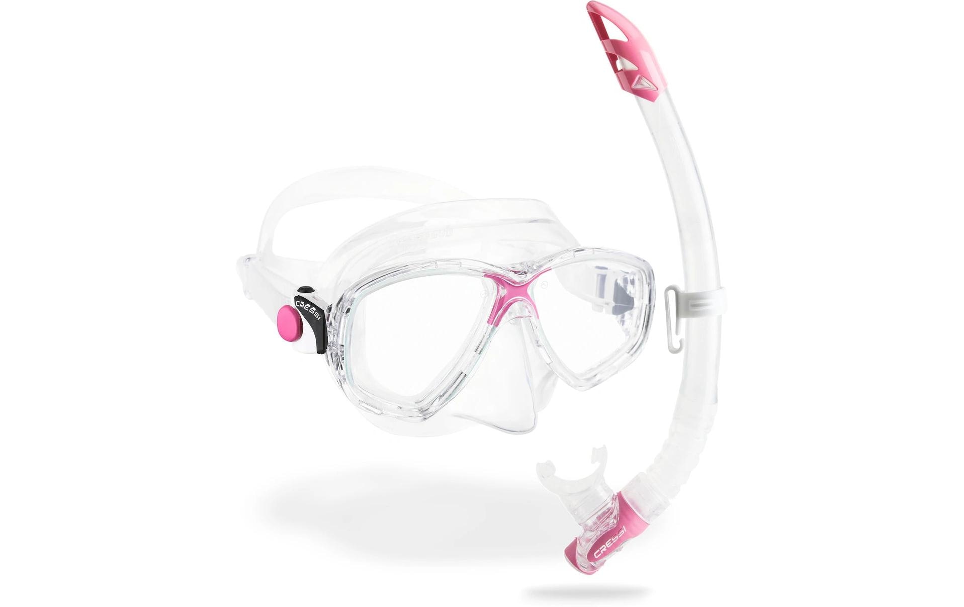 CRESSI Marea + Gamma Schnorchel Combo Clear/Pink