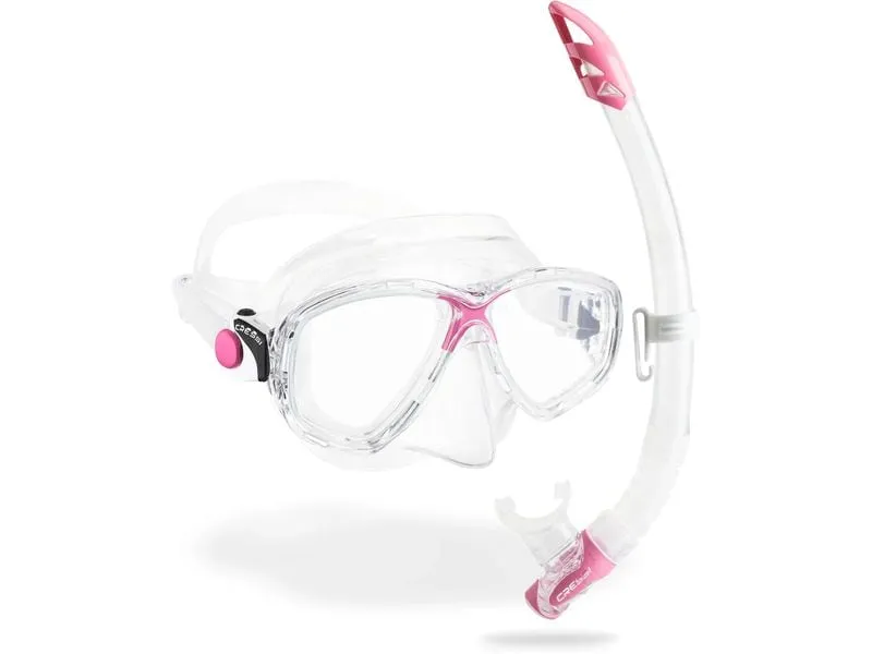CRESSI Marea + Gamma Schnorchel Combo Clear/Pink CRESSI Marea + Gamma Schnorchel Combo Clear/Pink