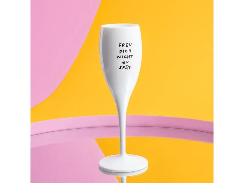 Koziol Sektglas Freu dich nicht 100 ml, 1 Stück, Weiss Koziol Sektglas Freu dich nicht 100 ml, 1 Stück, Weiss