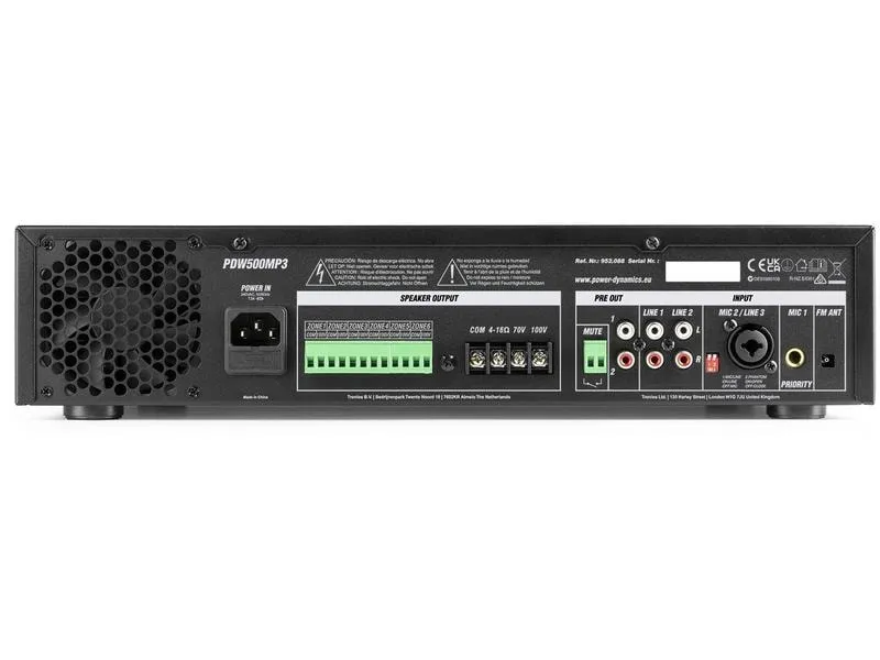 Power Dynamics Verstärker Pro PDW500 Mpx3 Power Dynamics Verstärker Pro PDW500 Mpx3