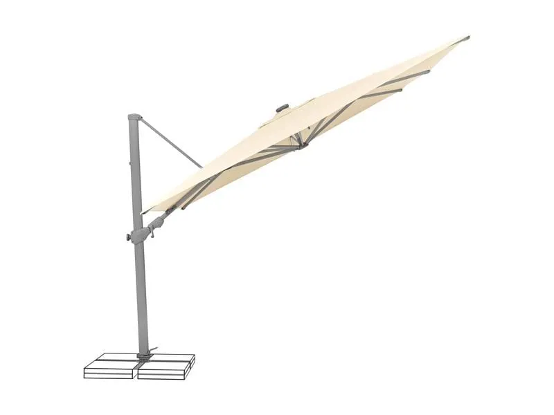 Suncomfort by Glatz Sonnenschirm Varioflex Solar LED, 300 x 300 cm, Hellbeige Suncomfort by Glatz Sonnenschirm Varioflex Solar LED, 300 x 300 cm, Hellbeige
