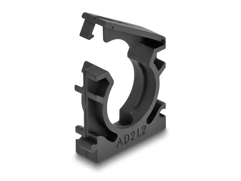 Delock Kabelschlauchhalter 21.2 mm, 4 Stück, Schwarz