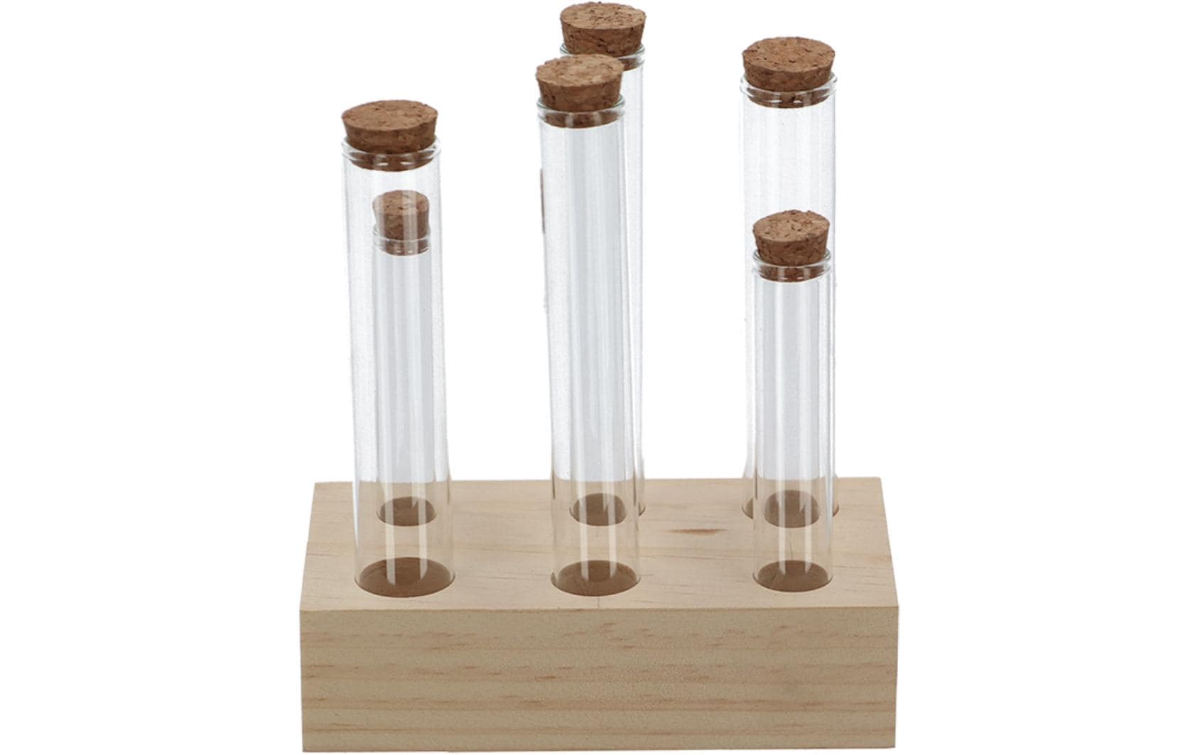 Esschert Design Vase Reagenzglas L 6 Gläser, 17.5 cm, Nature/Transparent