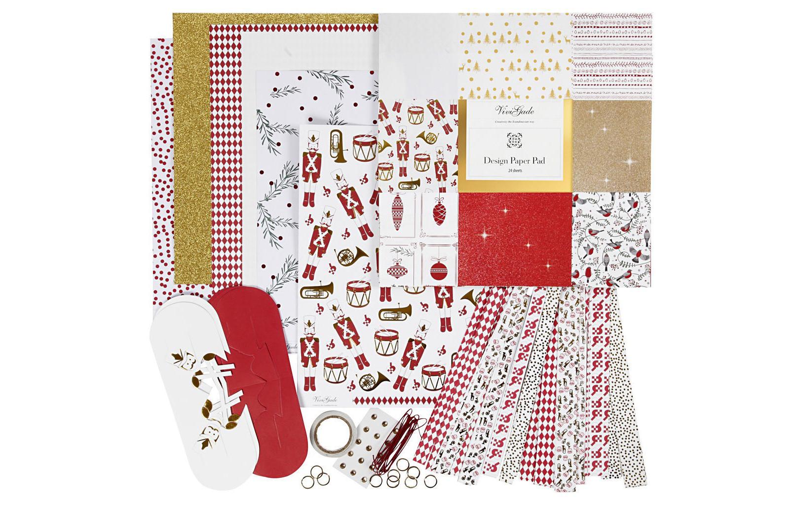 Creativ Company Bastelset Vivi Gade Papier-Weihnachtsschmuck