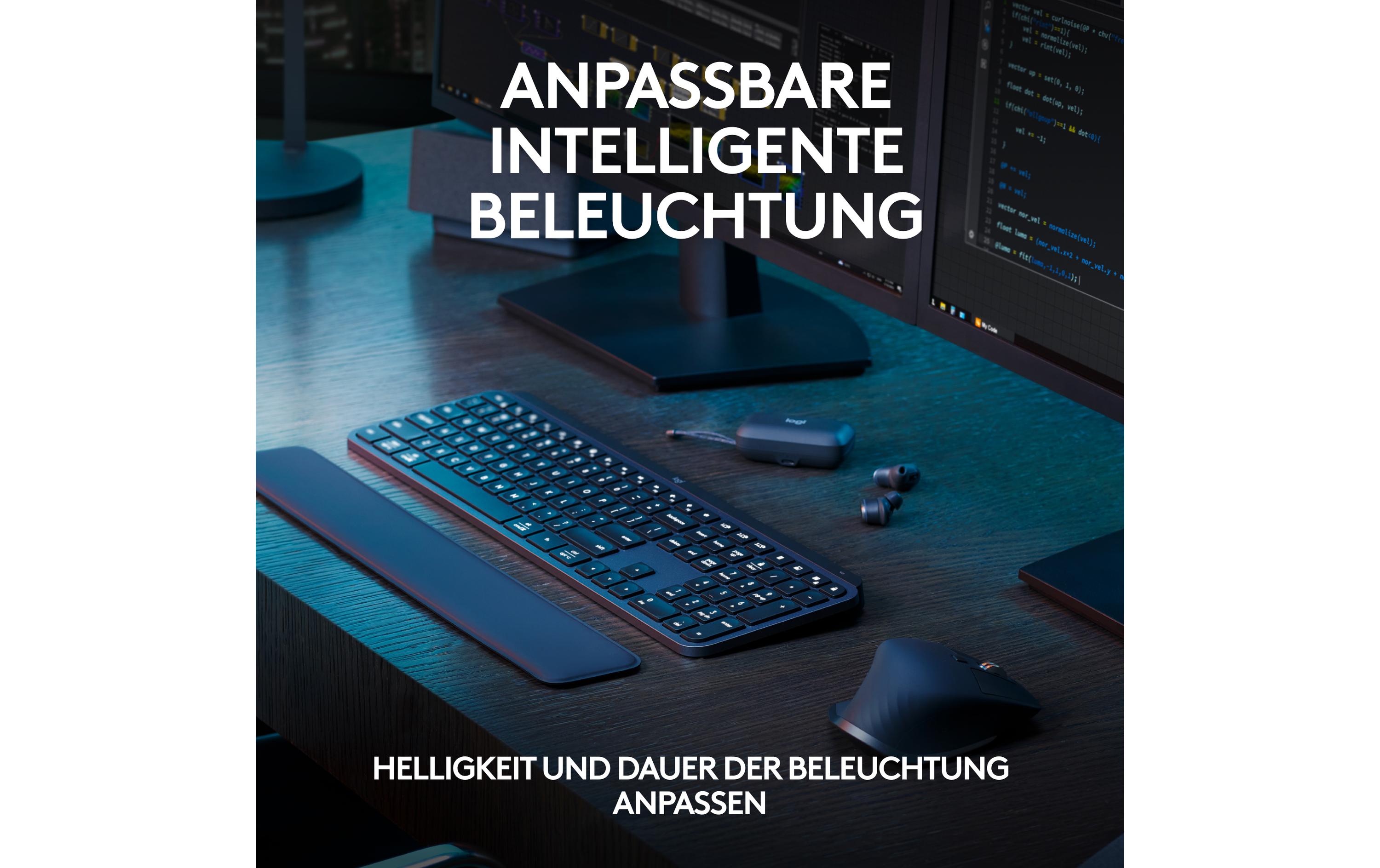 Logitech Tastatur MX Keys S Plus CH-Layout mit Handgelenkauflage Logitech Tastatur MX Keys S Plus CH-Layout mit Handgelenkauflage