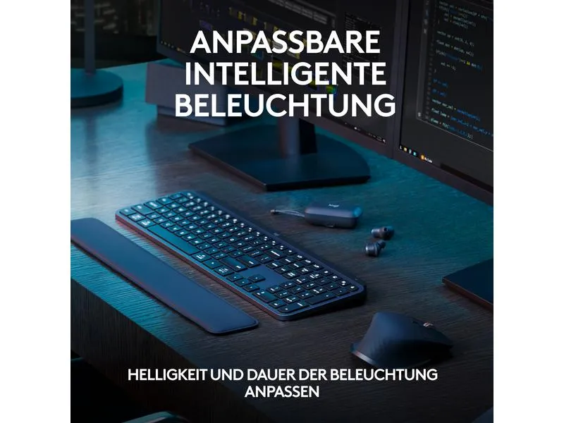 Logitech Tastatur MX Keys S Plus CH-Layout mit Handgelenkauflage Logitech Tastatur MX Keys S Plus CH-Layout mit Handgelenkauflage