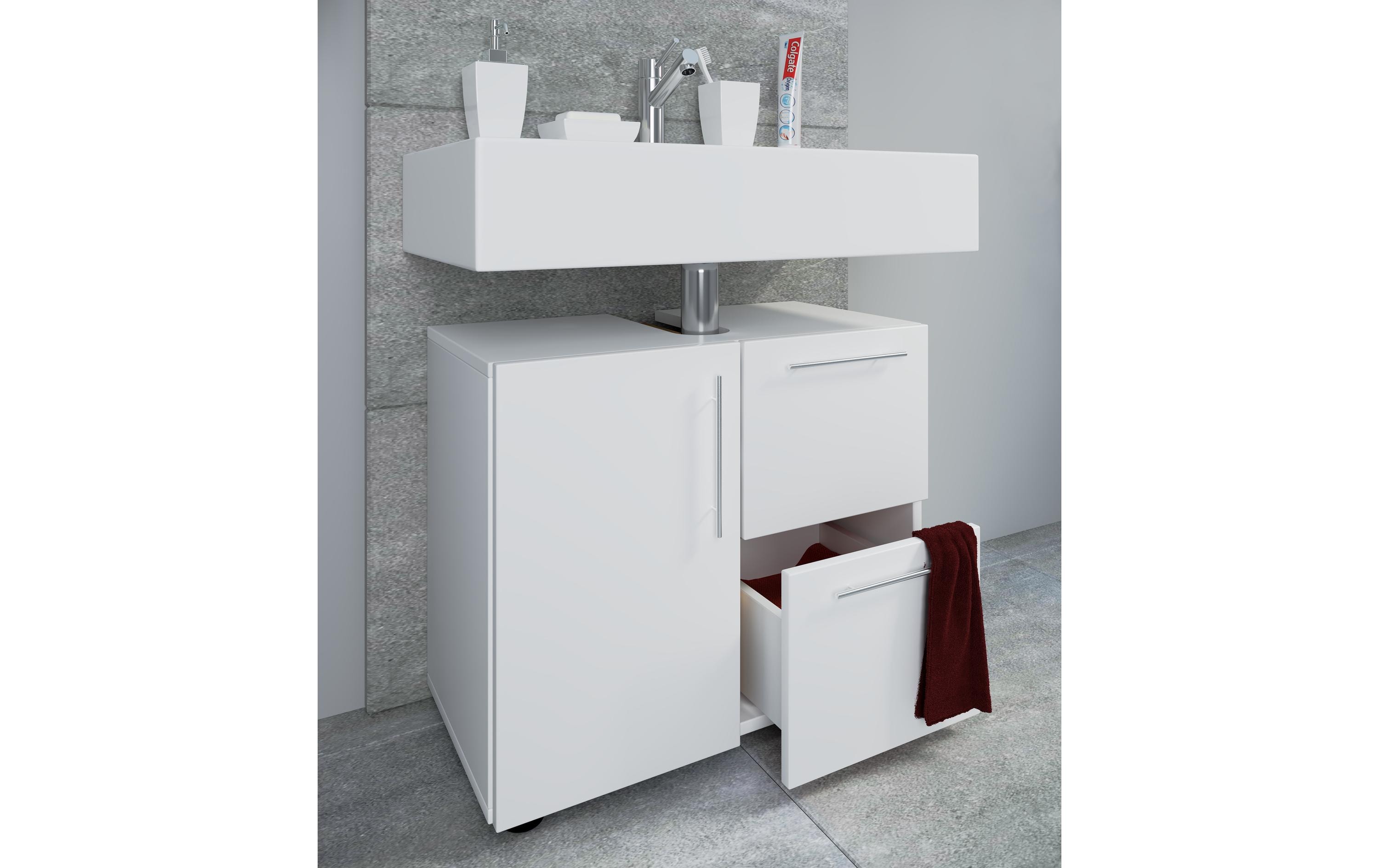 VCM Waschbeckenunterschrank Flandu 61 x 51 cm, Weiss