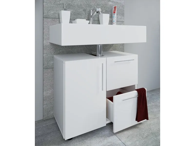 VCM Waschbeckenunterschrank Flandu 61 x 51 cm, Weiss