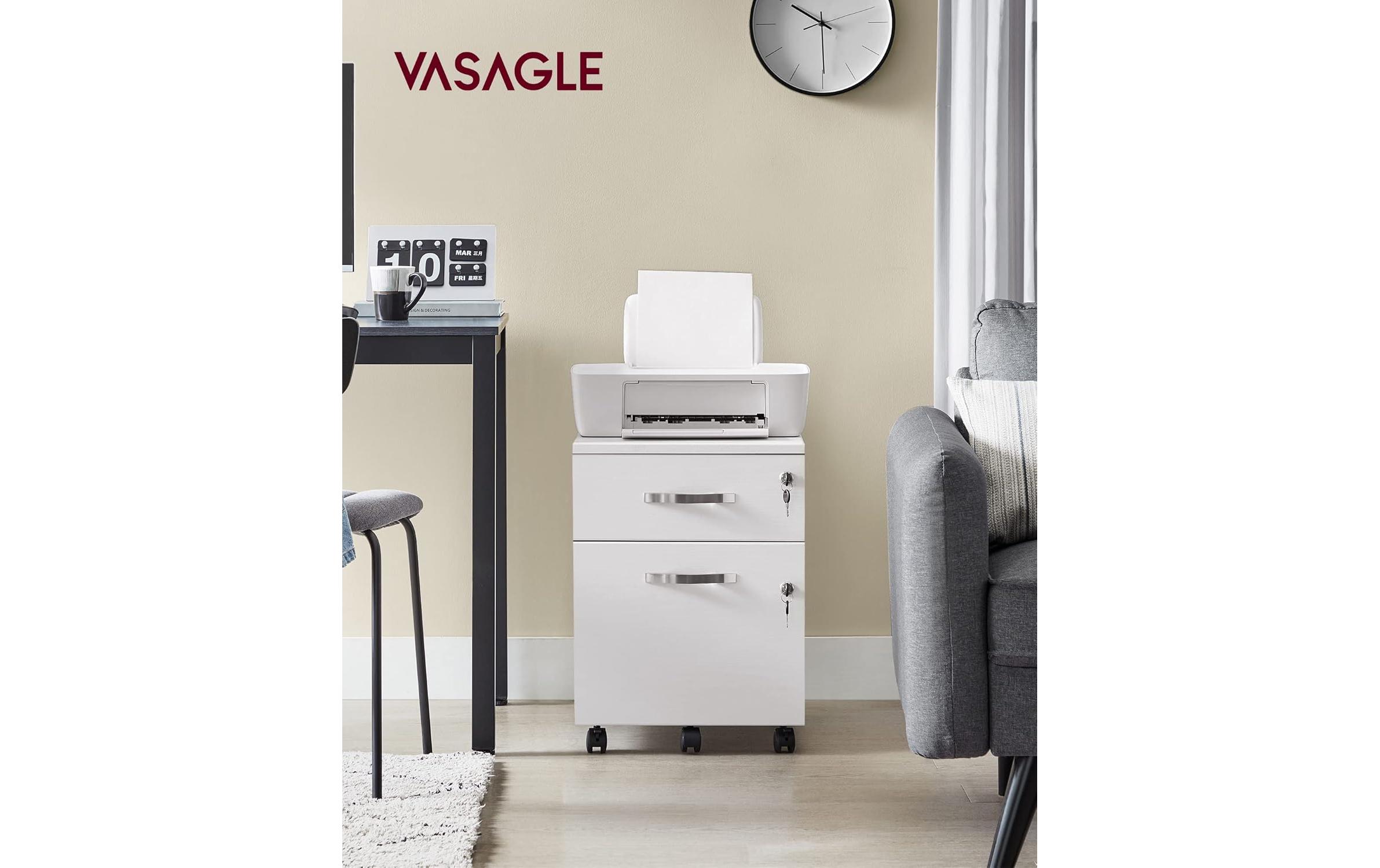 VASAGLE Aktenschrank mit zwei Schubladen