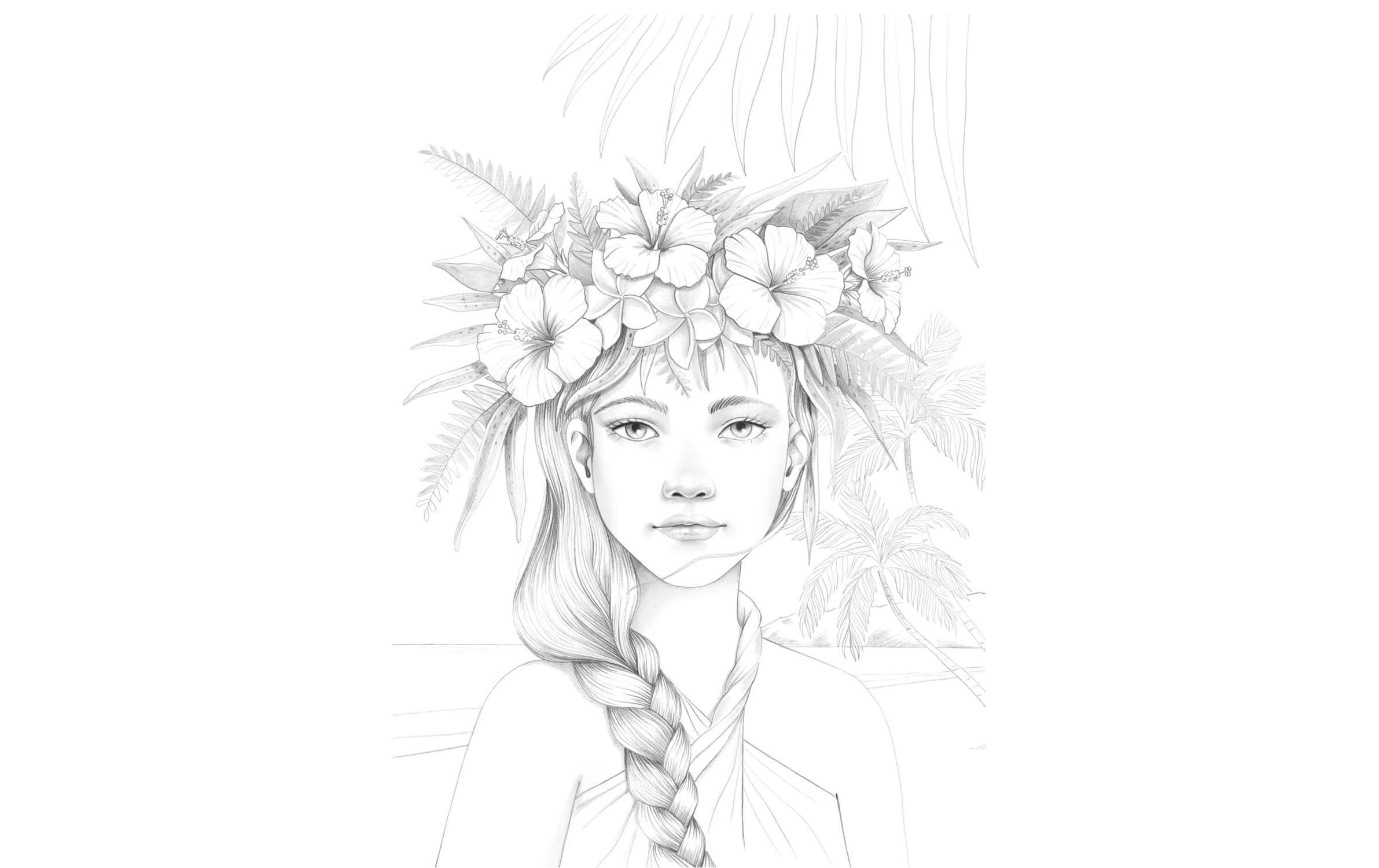 Clairefontaine Malblock Odelia Frauen A4, 20 Blatt, 6 Motive