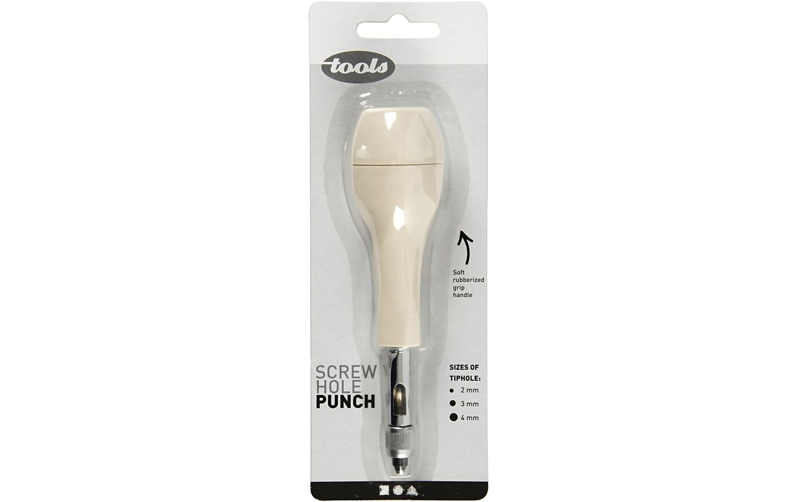 Creativ Company Schraublochstanzer mit 3 Aufsätzen Creativ Company Schraublochstanzer mit 3 Aufsätzen