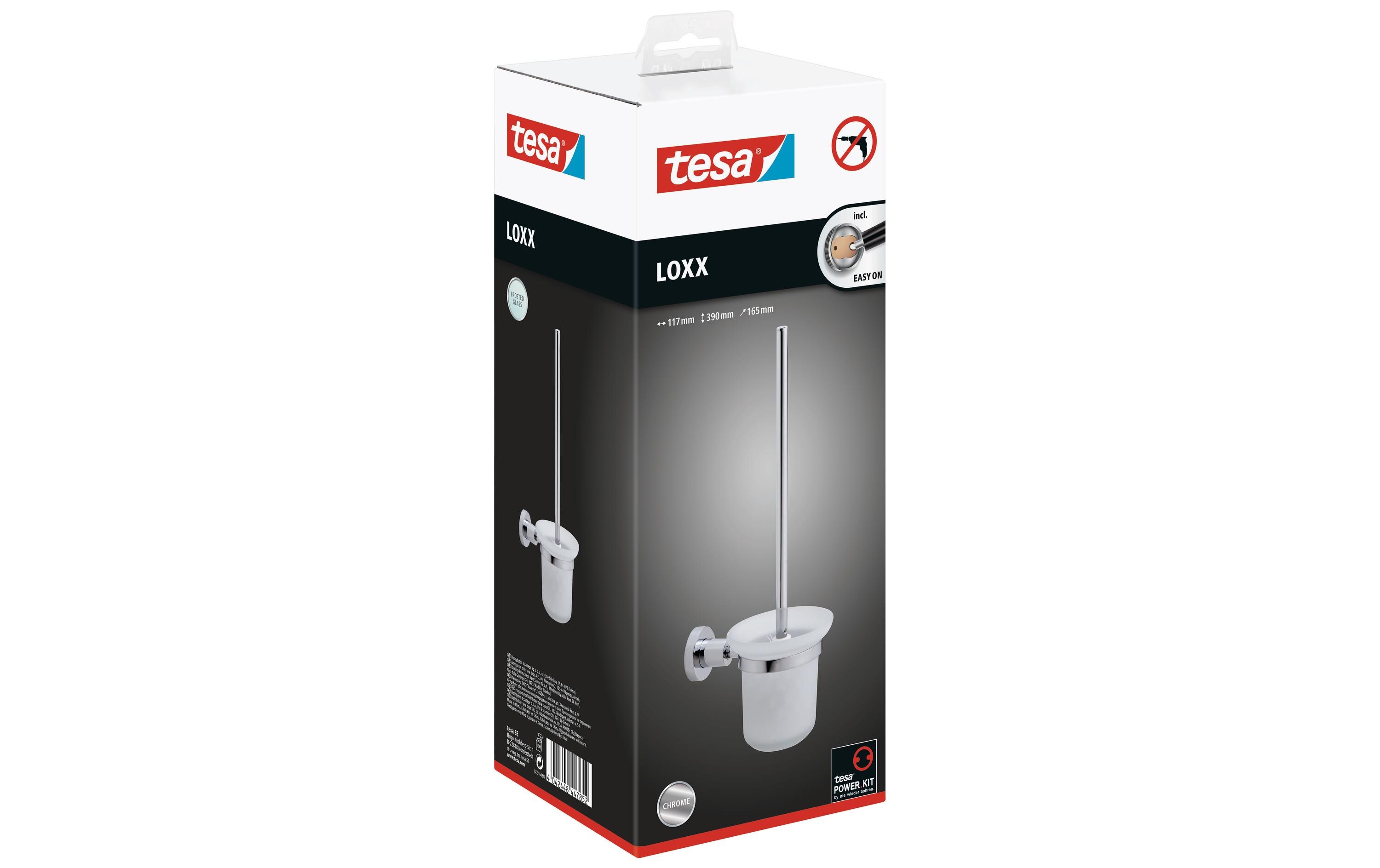 tesa Toilettenbürste Loxx Silber